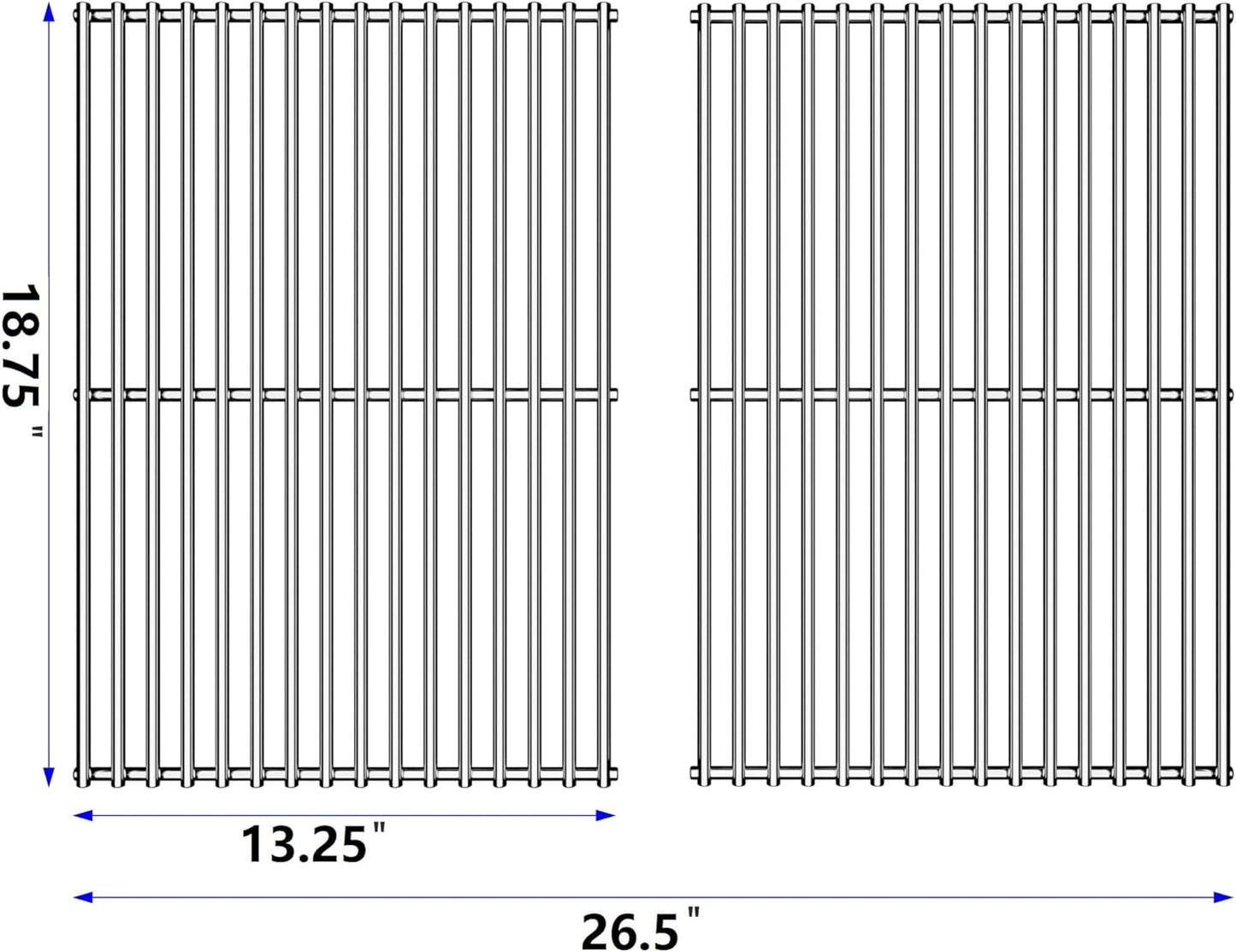 15/17/19 Inch Grill Cooking Grates Replacement for Weber Genesis II 300 and Genesis II LX 300 Series Gas Grills, Genesis II E&S 310 315 320 325 340