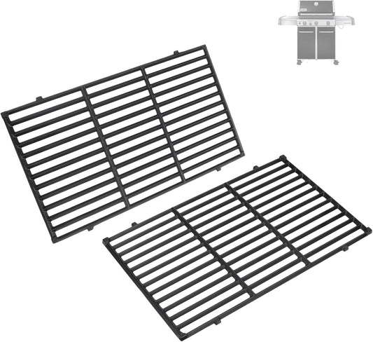 7524 7528 19.5" Grill Grates for Weber Genesis 300 Series Genesis E310 E320 E330 S310 S320 S330 EP310 EP320 EP330 for Weber Genesis 300 Grill Parts, Matte Cast Iron Cooking Grates