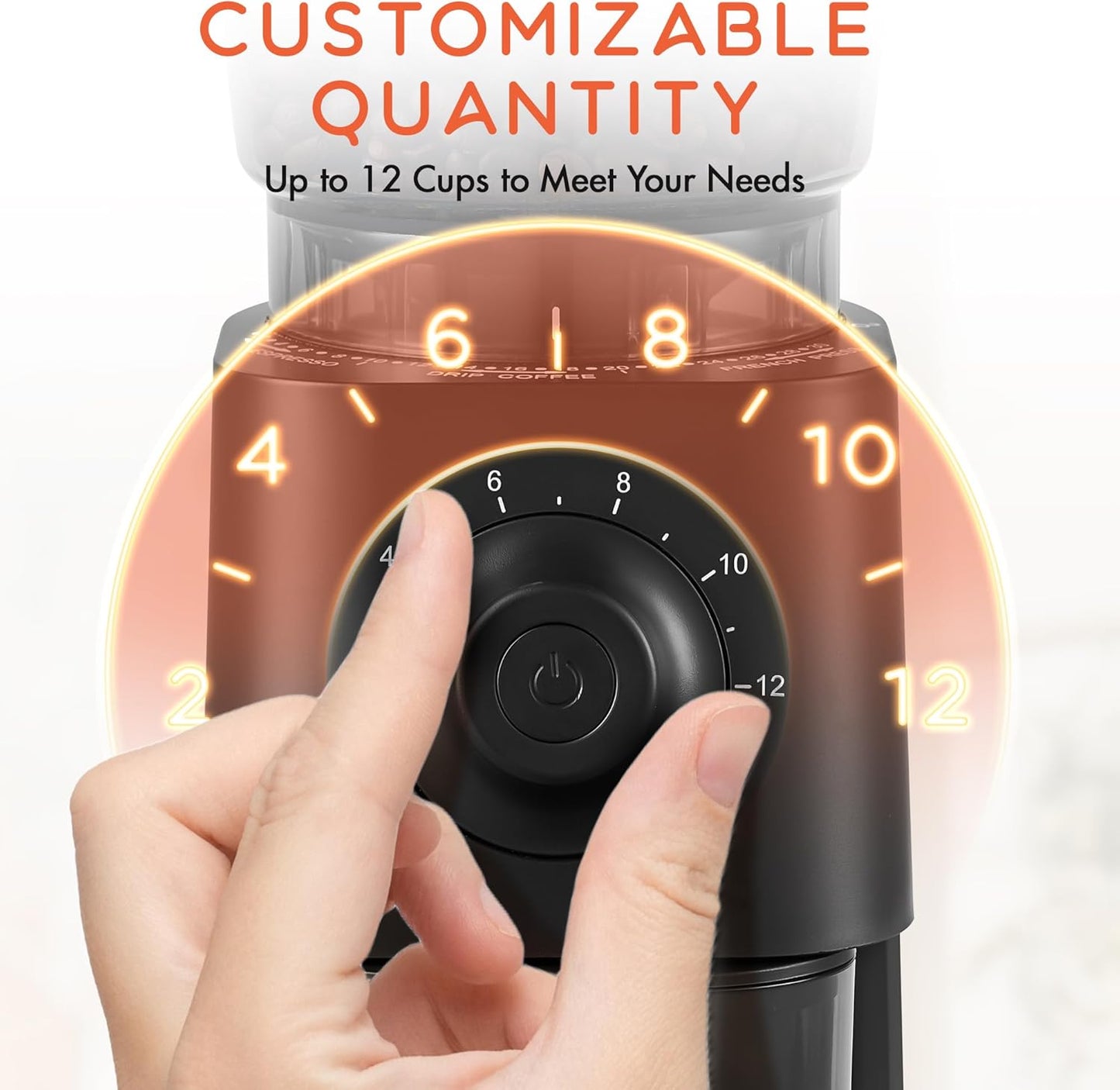 Coffee Grinder Electric, Conical Burr Coffee Bean Grinder with 30 Grind Settings