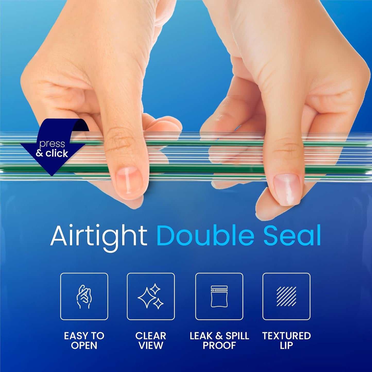 DiRose Gallon Bags Pack of 250 – 1 Gallon Reclosable Storage Bags – Practical and Durable Design – Food Safe Non-BPA Material – Easy Zip Closure – Ideal for Food, Snacks, Dog Treats, Organizing