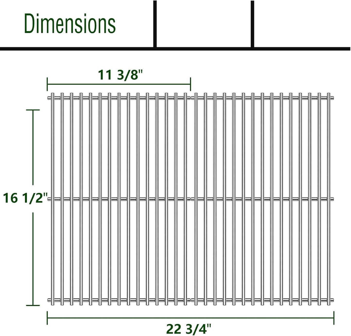 BBQ Grill Grates Parts for Vermont Castings Grill CF9030, VC3050, VCS3505, VCS3505BI, VCS3506, VM400, VM400XBP, VM406, ProChef 34402, Kenmore Grills,Stainless Steel Grid Accessories Replacement