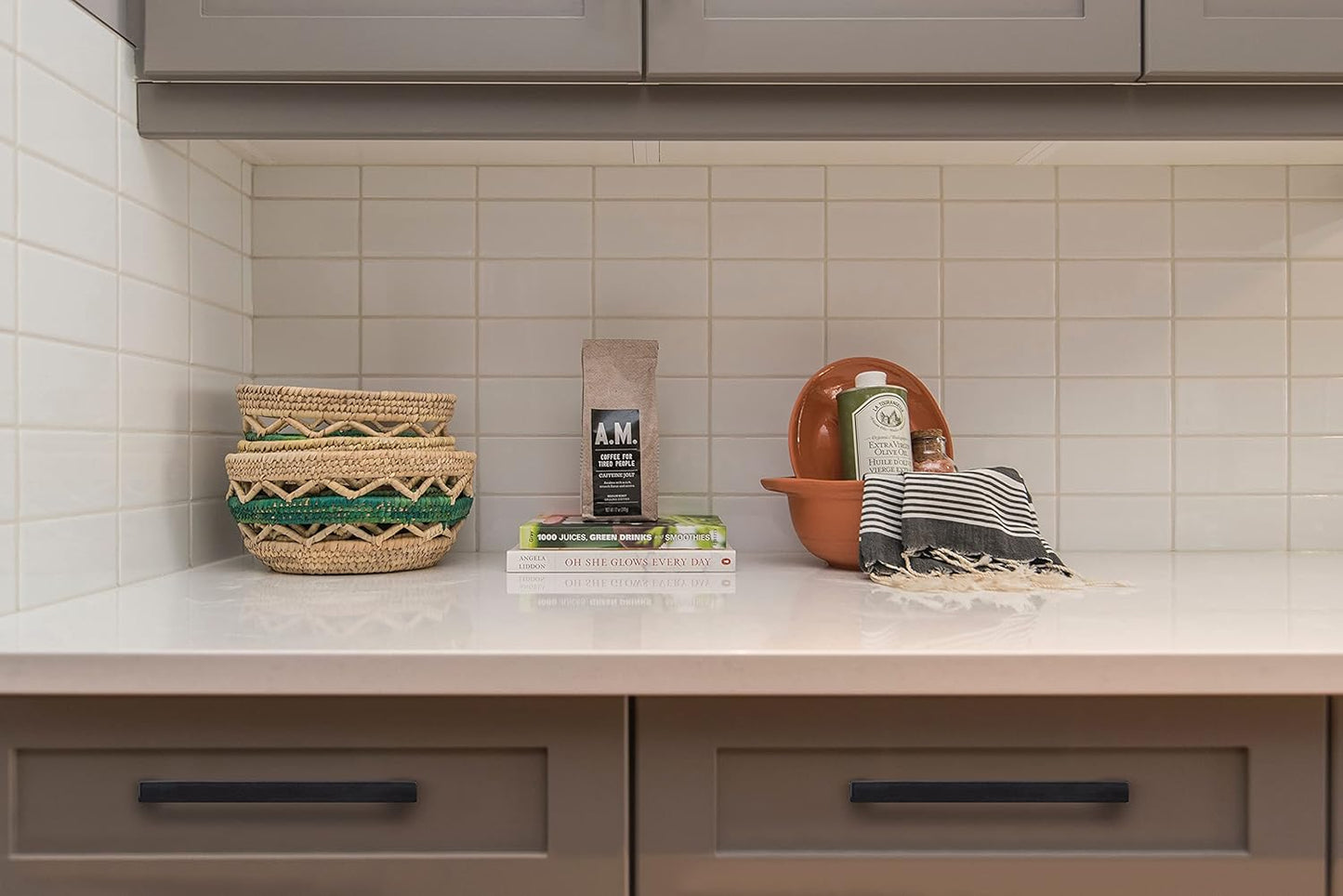 Ravinte Square Bar Black Matte Drawer Handles - Kitchen Cabinet Pulls in 20 Pack (3-3/4 Inch)