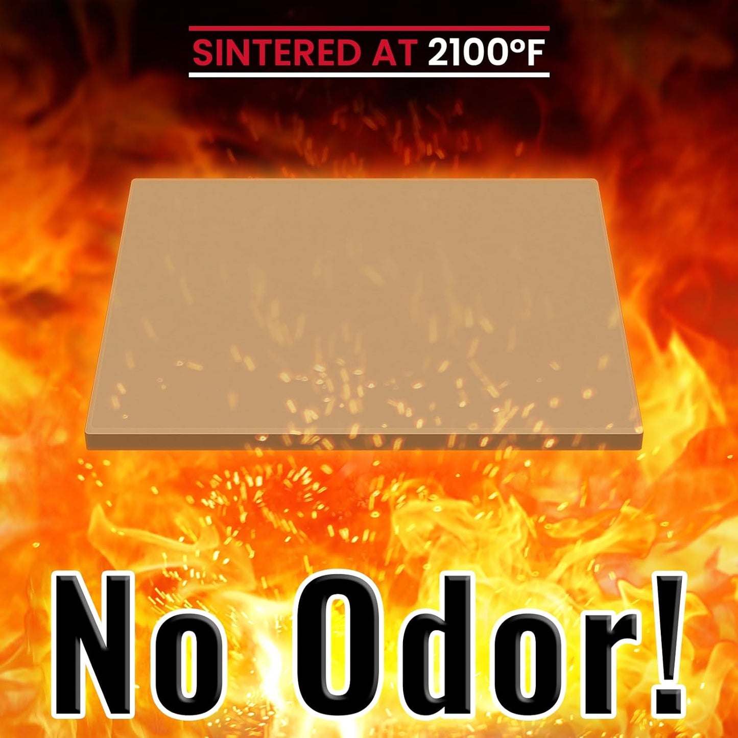 Unicook 2 PCS Pizza Stones Set, 15 x 12 Inch Rectangular Pizza Stone for Oven and Grill, Large Cordierite Cooking Pan for Baking and Grilling, Thermal Shock Resistant, Including Dough Scraper