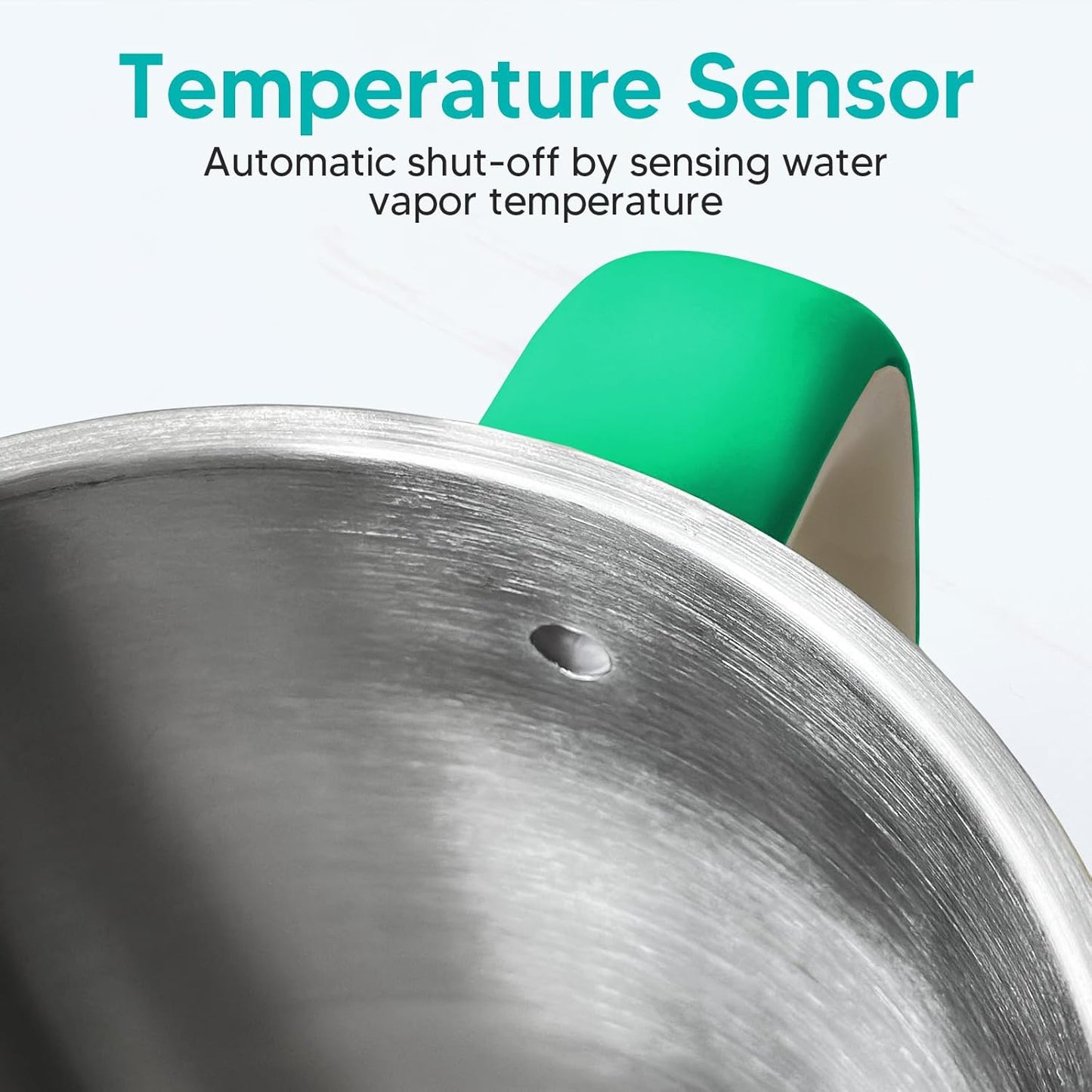 Nueve&Five 1.7L (57oz) Large Electric Kettle Perfect for 7+Cups of Tea and Coffee,2 quarts Double Wall Big Electric Tea Kettle,Auto Shut Off,1200W Hot Water Kettle Electric -Green