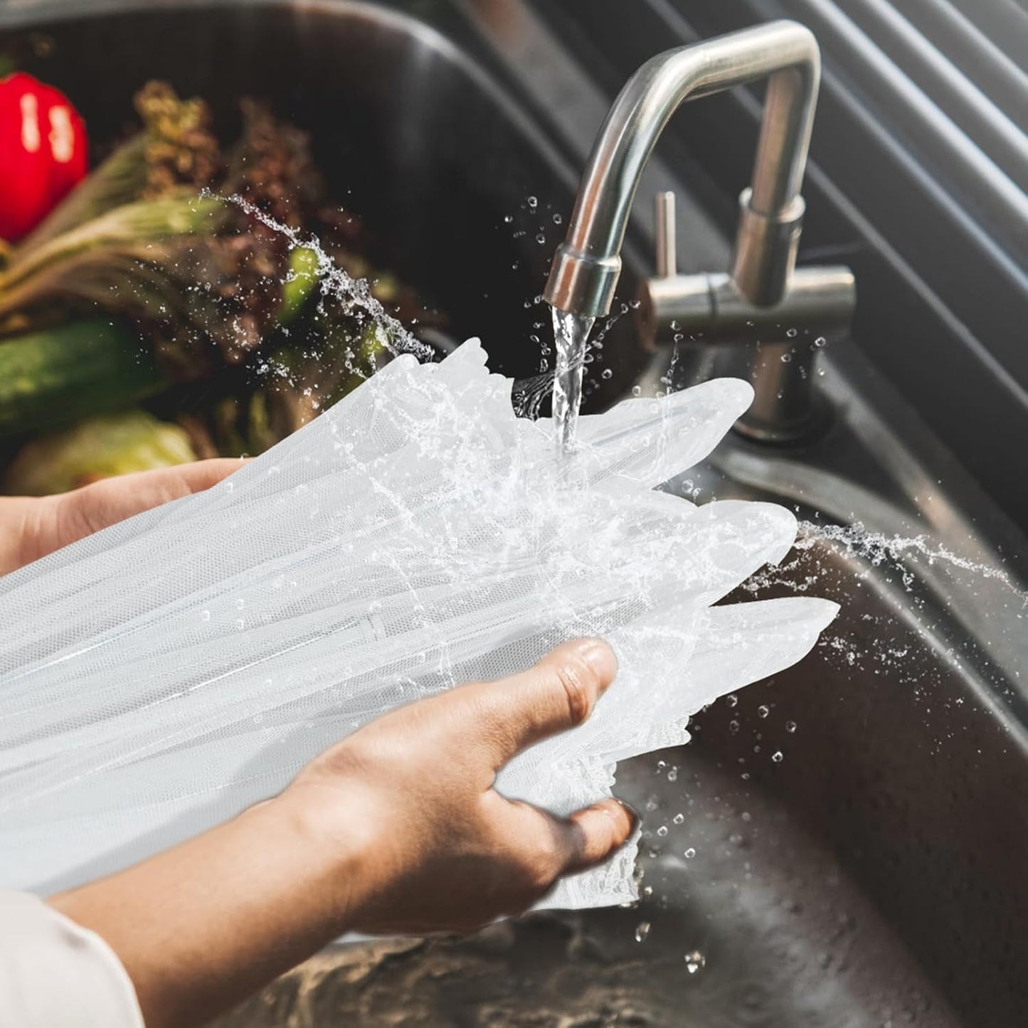 Mesh Food Covers for Outside - Upgraded 6 Pack Large 17x17 in Food Tent Food Cover Outdoors Party Collapsible Picnic Nets Umbrella Mesh Screen Pop Up Food Dome (White)