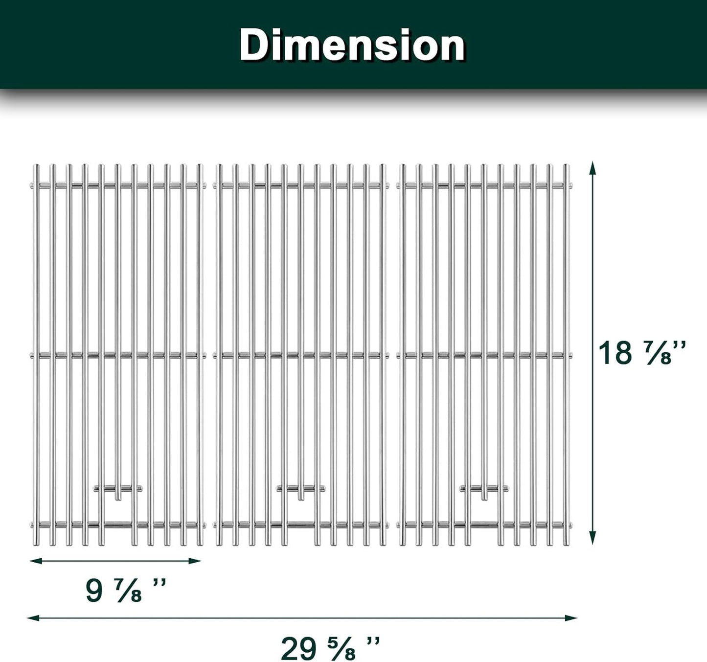 740-0780 Grill Grates Replacement Parts for Kitchenaid 720-0745A 720-0745B 720-0745 810-0021 Jenn-air Grill Parts 720-0727 720-0709B 720-0709 Perfect Flame 3019L LPG 3019LNG 3019L Cooking Grates