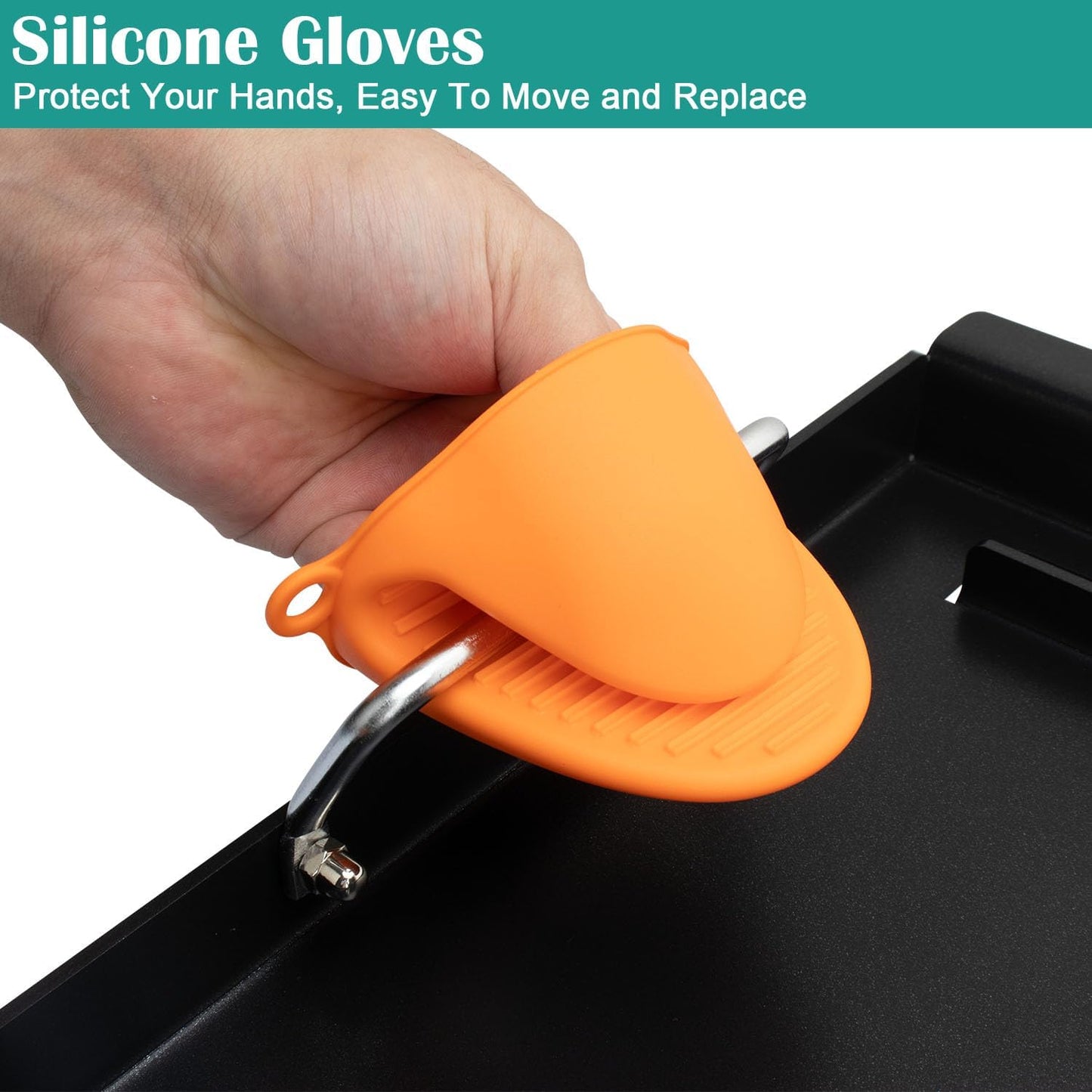 Full Size Griddle Inserts for Char-Broil Performance 4 Burner Series, Flat Top Griddle for Charbroil 463352521 463354021 463365021 463365522 463366022 Grill, Replace for G426-0004-W1 G426-0005-W1