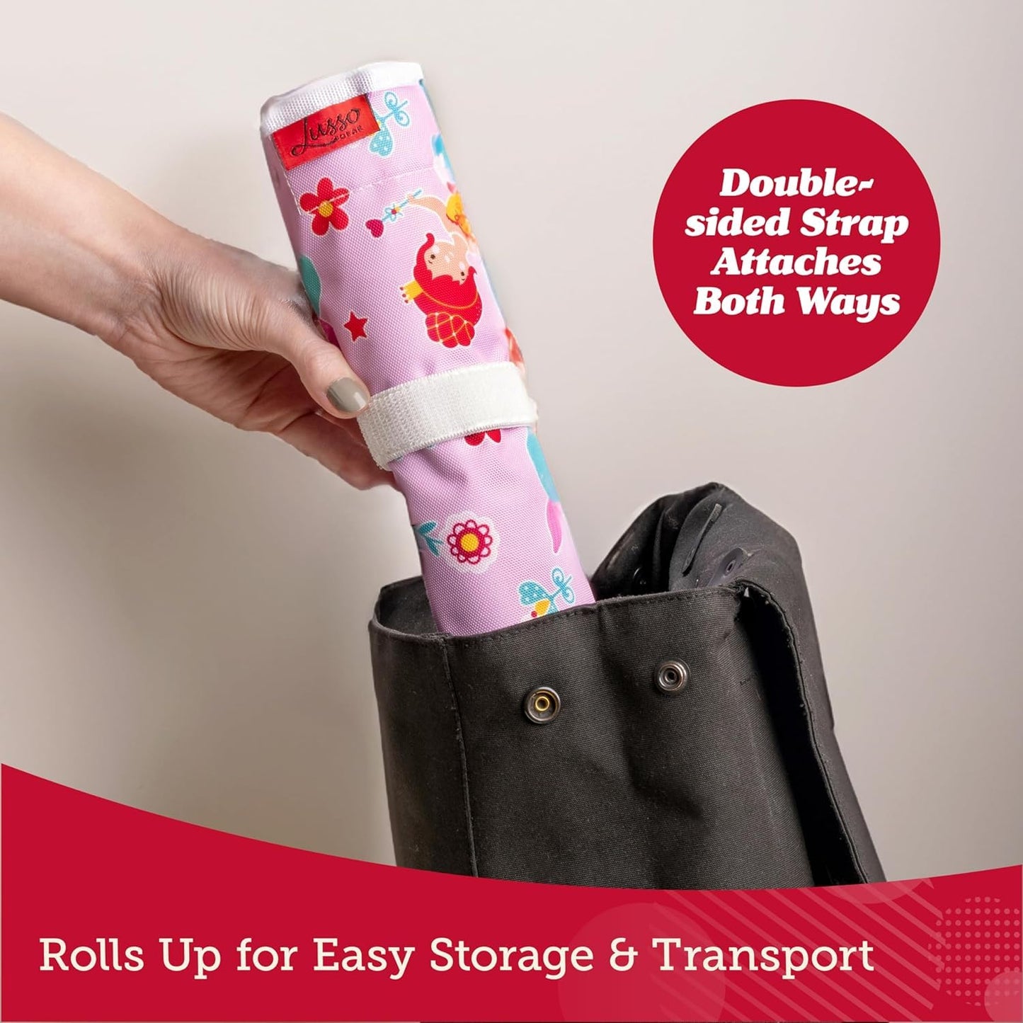 Lusso Gear Toddler Airplane Tray Table Cover with Pockets - Unicorn Print Textile Rectangular - Foldable Airplane Play Tray for Kids - Kids Travel Essentials & Toddler Travel Essential