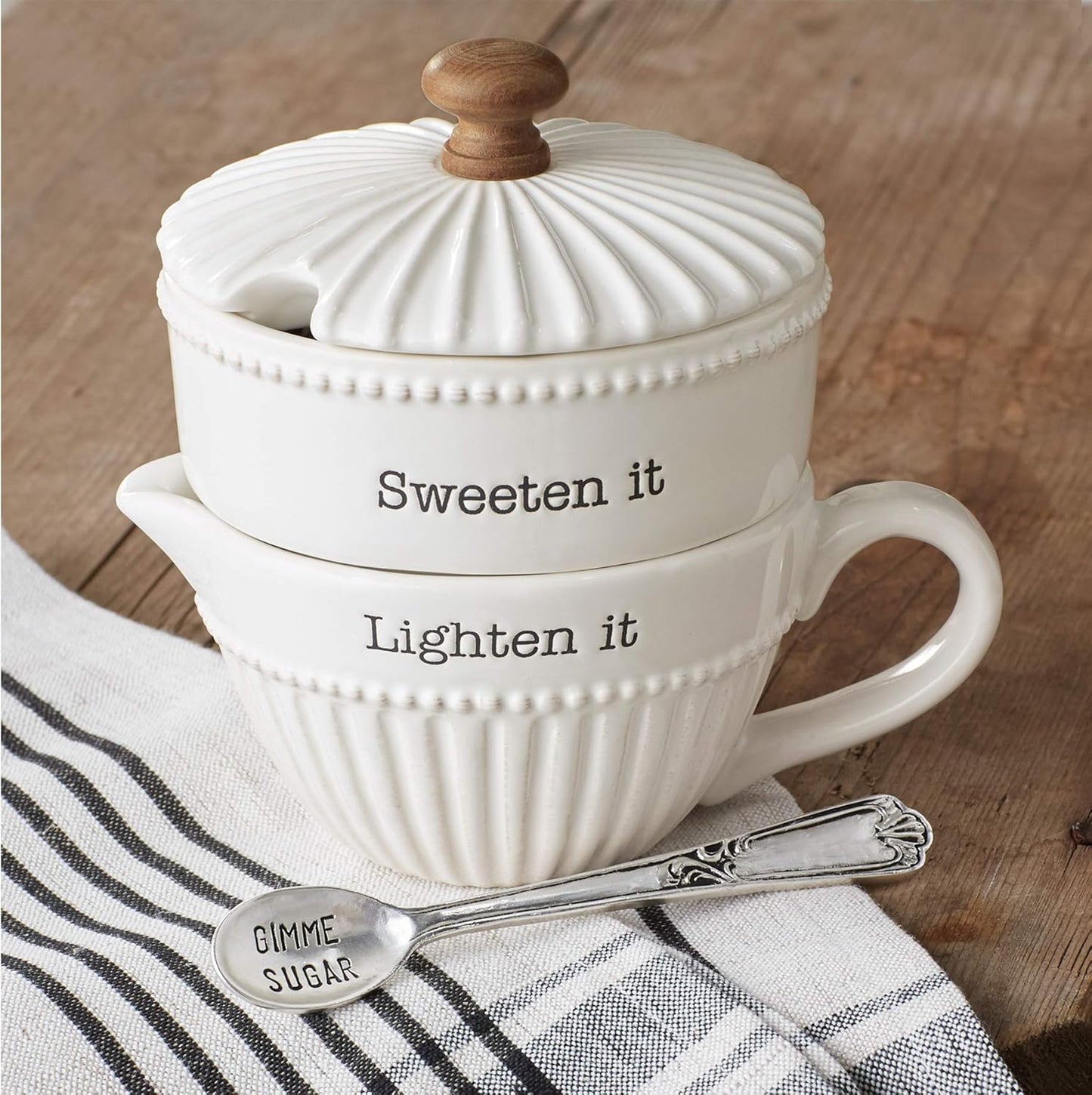 Mud Pie Circa Cream and Sugar Set