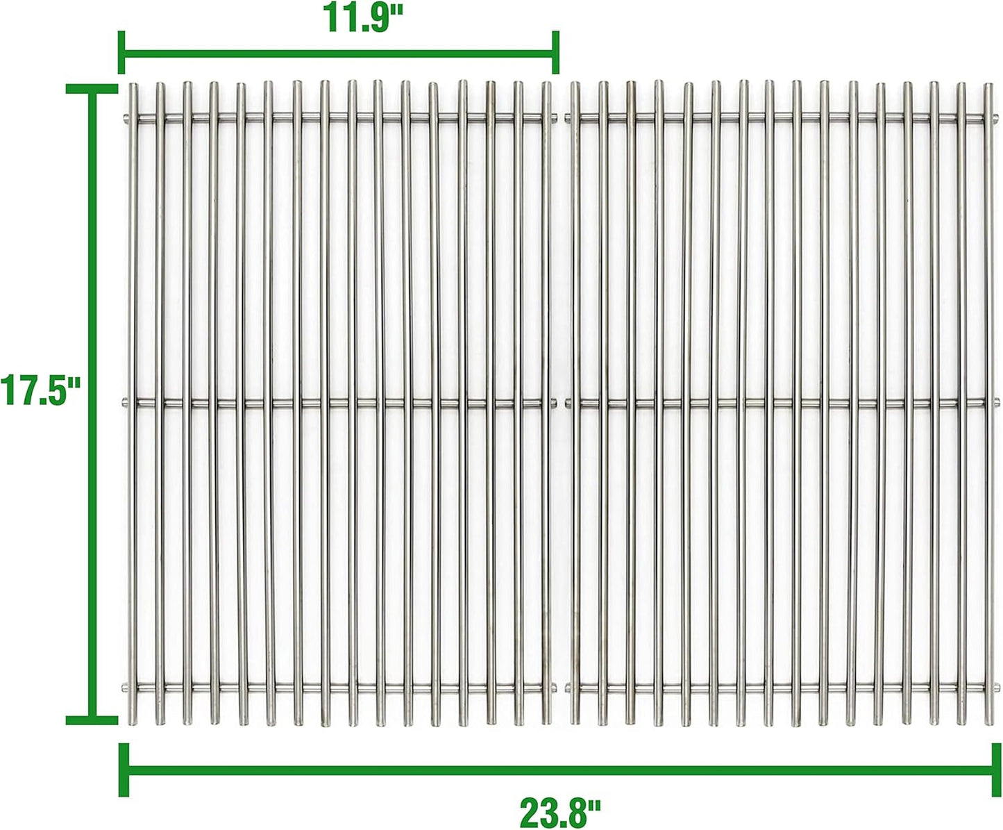 17.5" Stainless Steel 7639 Gas Grill Grates for Weber Spirit 300 Series, Spirit 700, Genesis Silver B/C, Genesis Silver B & C, Genesis Gold B & C, Genesis Platinum B & C, Genesis 1000-3500