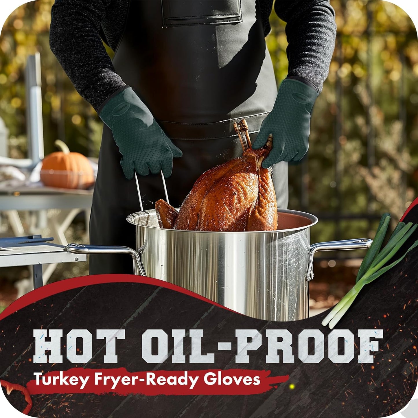 KITCHEN PERFECTION S Silicone Smoker Oven Gloves -Extreme Heat Resistant BBQ Gloves -Handle Hot Food Right on Your Grill Fryer Pit|Waterproof Oven Mitts |Superior Value Set+3 Bonuses
