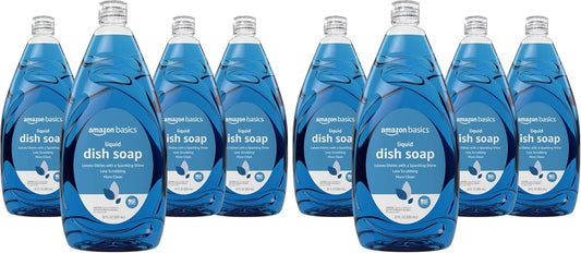Amazon Basics Dish Soap, Fresh Scent, 30 fl oz, Pack of 8