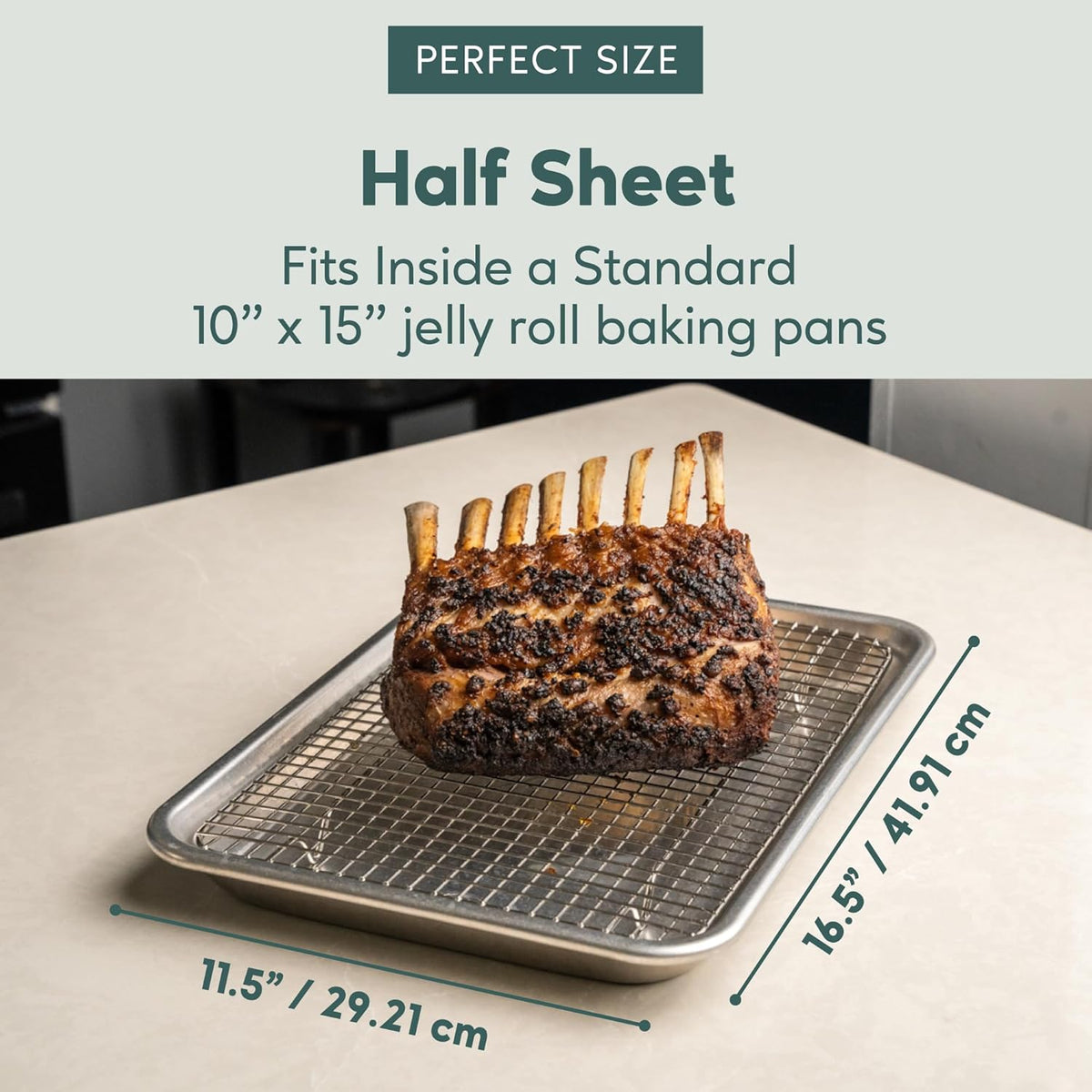 Jelly Rack 3 Ultra Cuisine Stainless Steel Baking Rack - 10x14.75 inch Jelly Roll P ...