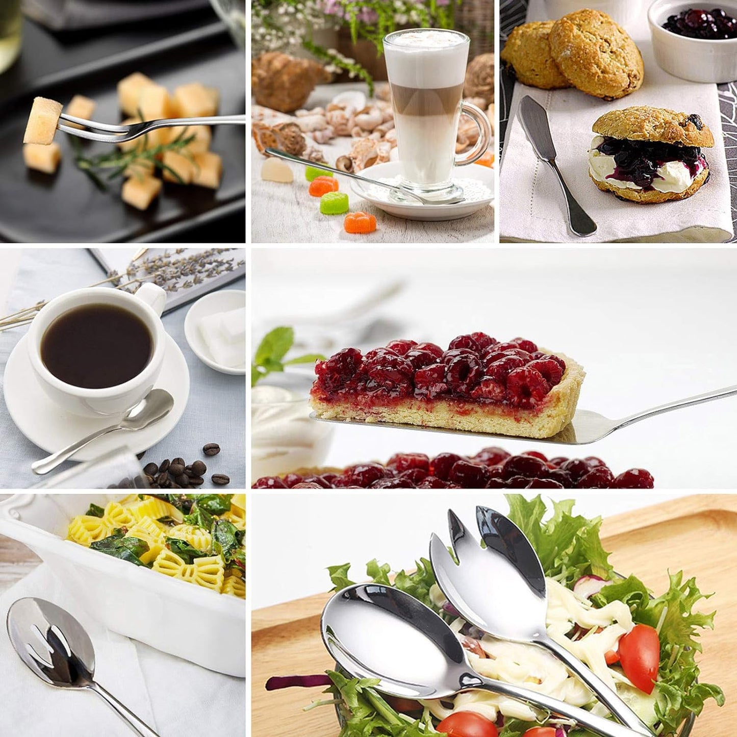 HaWare 48 Pieces Silverware Set with Serving Utensils, Stainless Steel Fancy Flatware Cutlery Set for 8, Traditional Elegant Style Tableware Eating Utensils, Mirror Polished & Dishwasher Safe