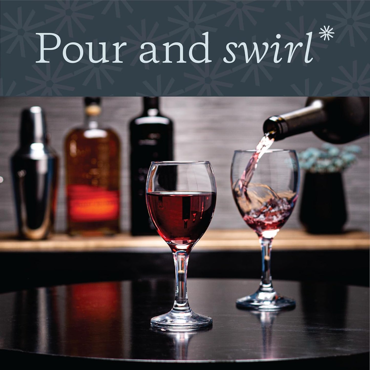 Vikko 8.5 Ounce Glass Wine Glasses Set of 12 - Small Stemmed Glasses for Red and White Wine, Clear, Thick and Durable