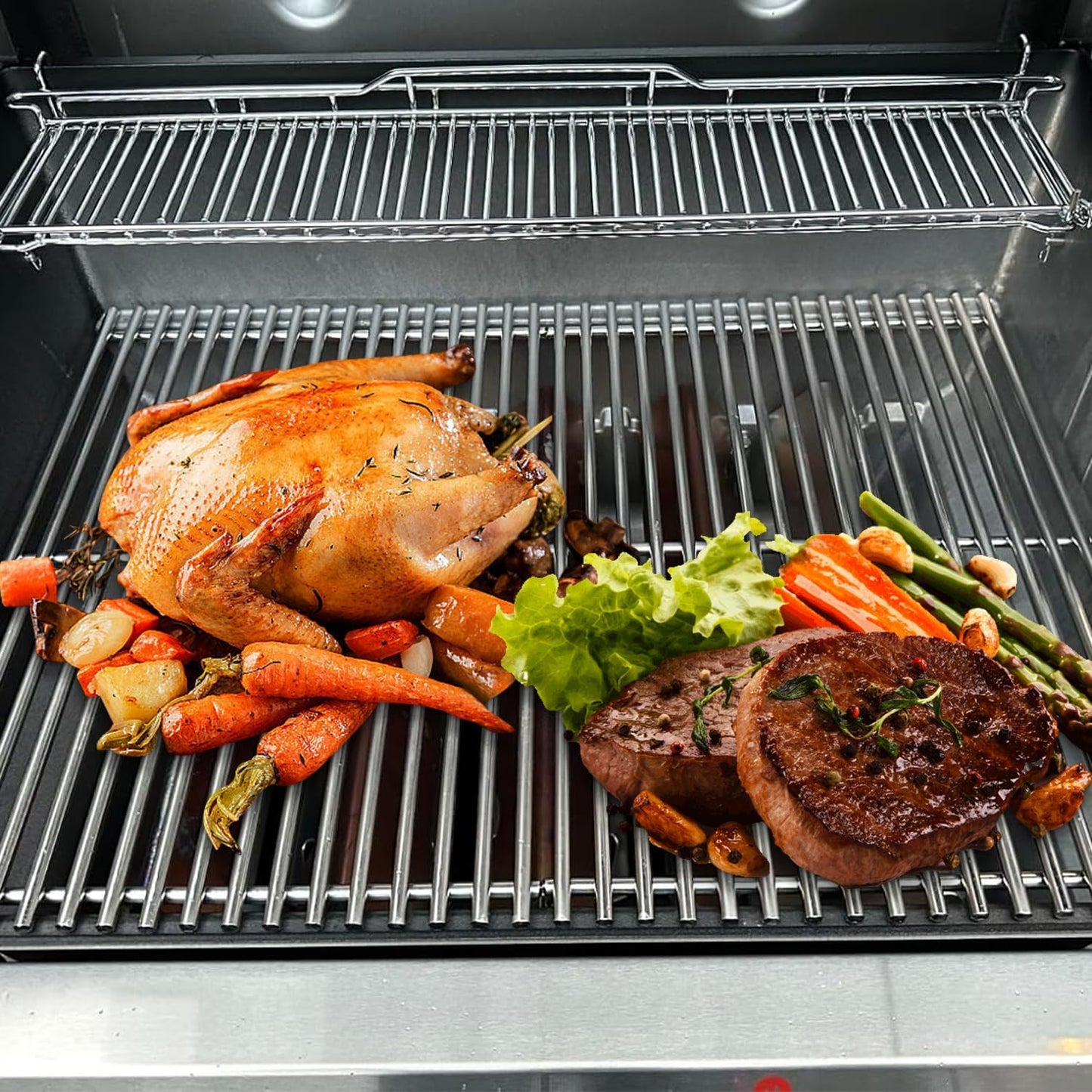 KEESHA 7852 Stainless Steel Grates Replacement Parts for Weber Crafted Genesis II 300 Series Grill Grates for Weber Genesis ii E-310 E-315 E-325 E-330 E-335 S-310 S-335 S-345 SE-335 SE-310