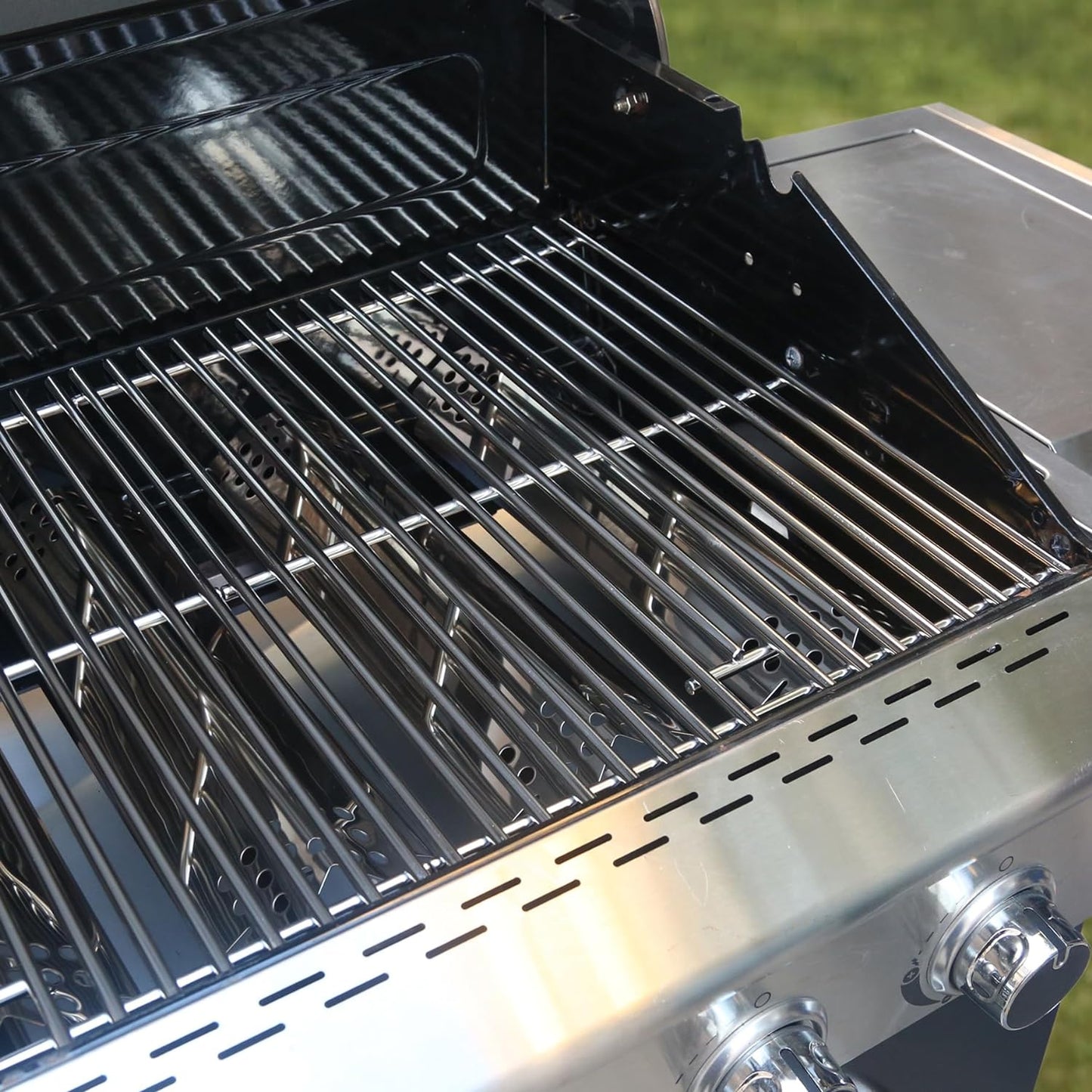 CANDANA Replacement Parts for Nexgrill 4 Burner 720-0830H 720-0830D 720-0783C 720-0783E 720-0958A, 17" Stainless Steel Grill Grate, Grill Burner, Heat Plate, Igniters for 5 Burner 720-0888N