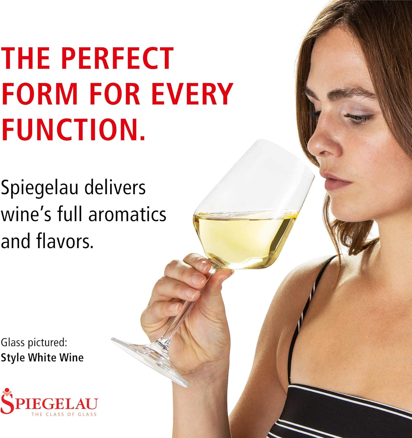 Spiegelau Style Champagne Wine Glasses Set of 4 - European-Made Crystal, Classic Stemmed, Dishwasher Safe, Professional Quality Wine Glass Gift Set - 8.5 oz