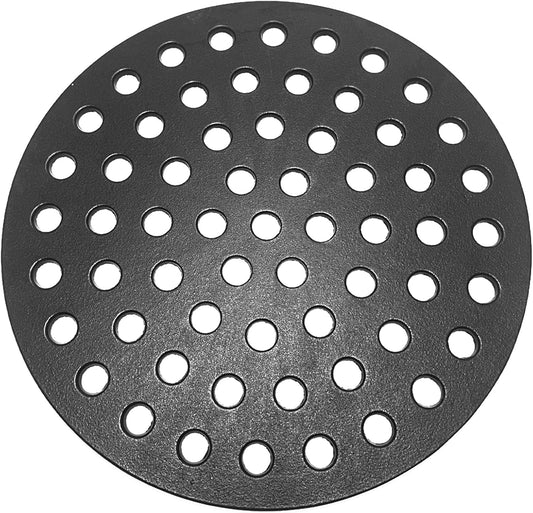 7441 Round 17" Cast Iron Fire Grate, Charcoal Grates Bottom Plate Replacement Parts for Weber 22" Kettle, One-Touch, Master Touch, Bar-B-Kettle, Performer，Big Green Egg XL Charcoal Grill