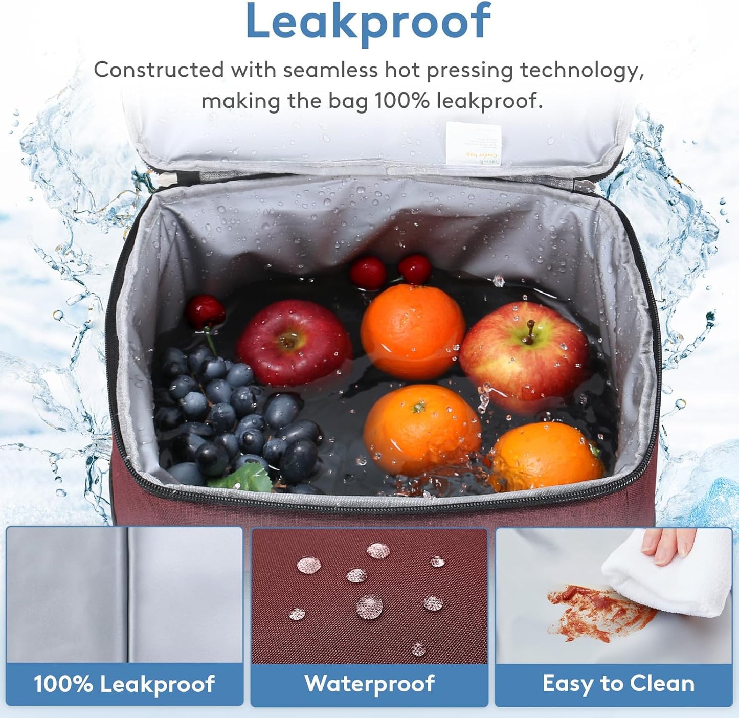 Lifewit Cooler Bag 30/50/60 Cans Collapsible and Insulated Large Lunch Bag Leakproof Soft Cooler Portable Tote for Camping/BBQ/Family Outdoor Activities