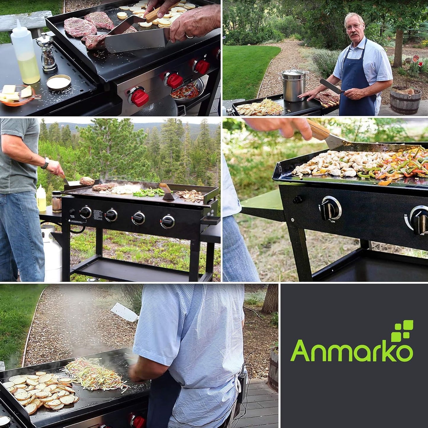 Stainless Steel Metal Spatula Set - Teppaniyaki Spatulas - Griddle Scraper Flat Spatula Pancake Flipper Hamburger Turner - Metal Utensil great for BBQ Grill Flat Top Cast Iron Griddle Accessories