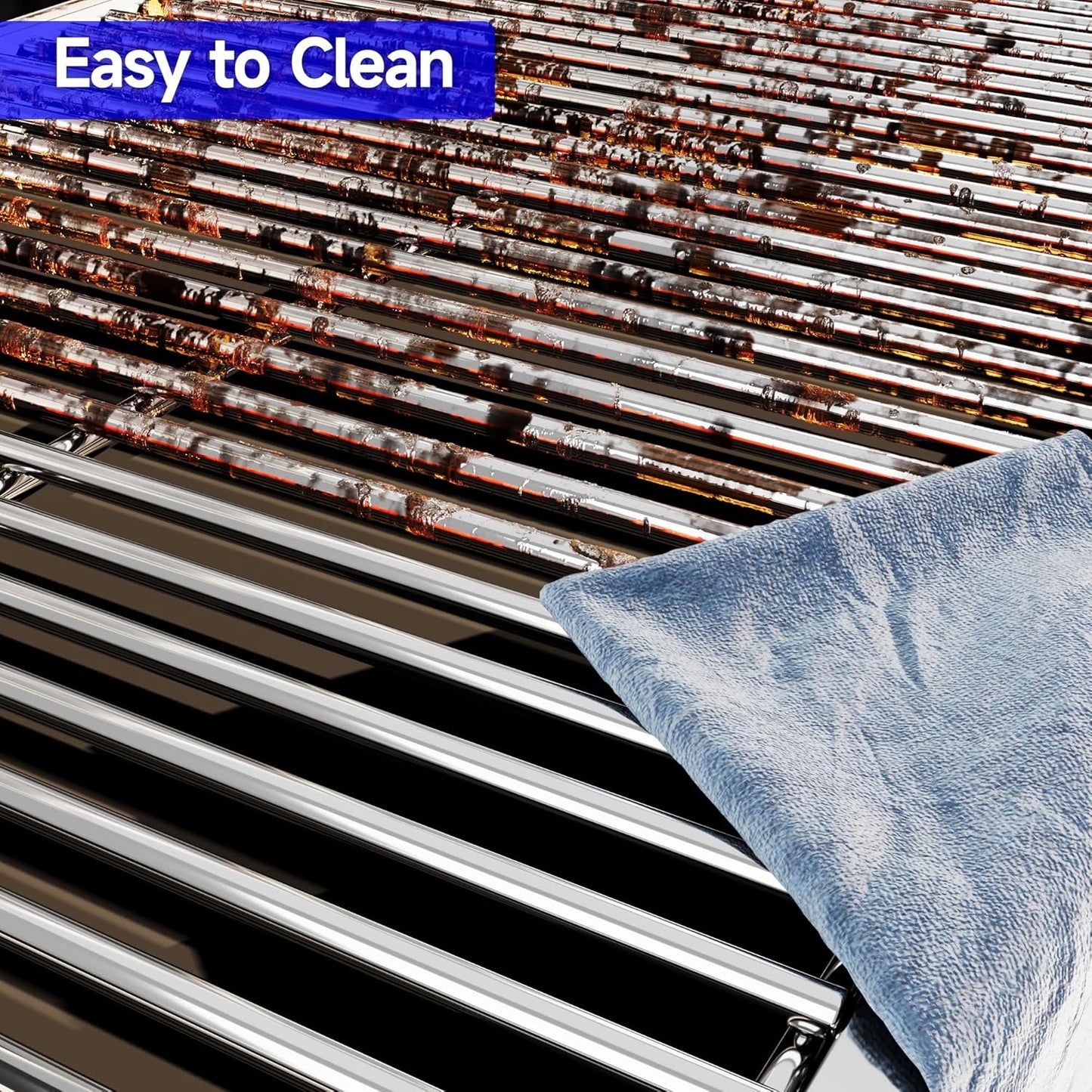 Stainless Steel Cooking Grill Grates Replacement for 16517 Bull BBQ Angus, Brahma, Lonstar Select, Outlaw Steer Premium, Lonestar Select, 7 Burner Premium, 19.25" x 30"