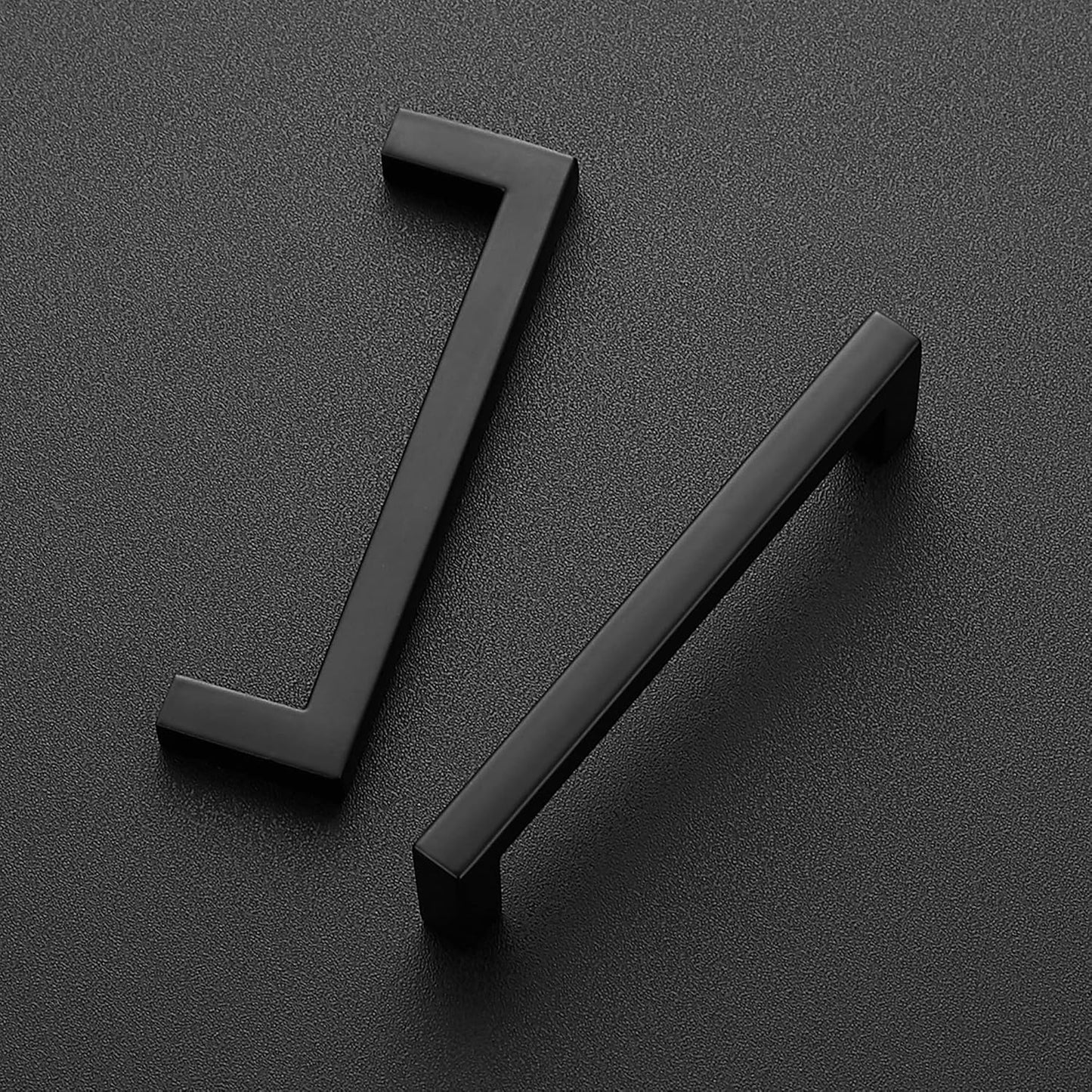 Ravinte 15 Pack Matte Black Square Bar Drawer Handles - 3-3/4 Inch, Slim, Kitchen Cabinet Hardware