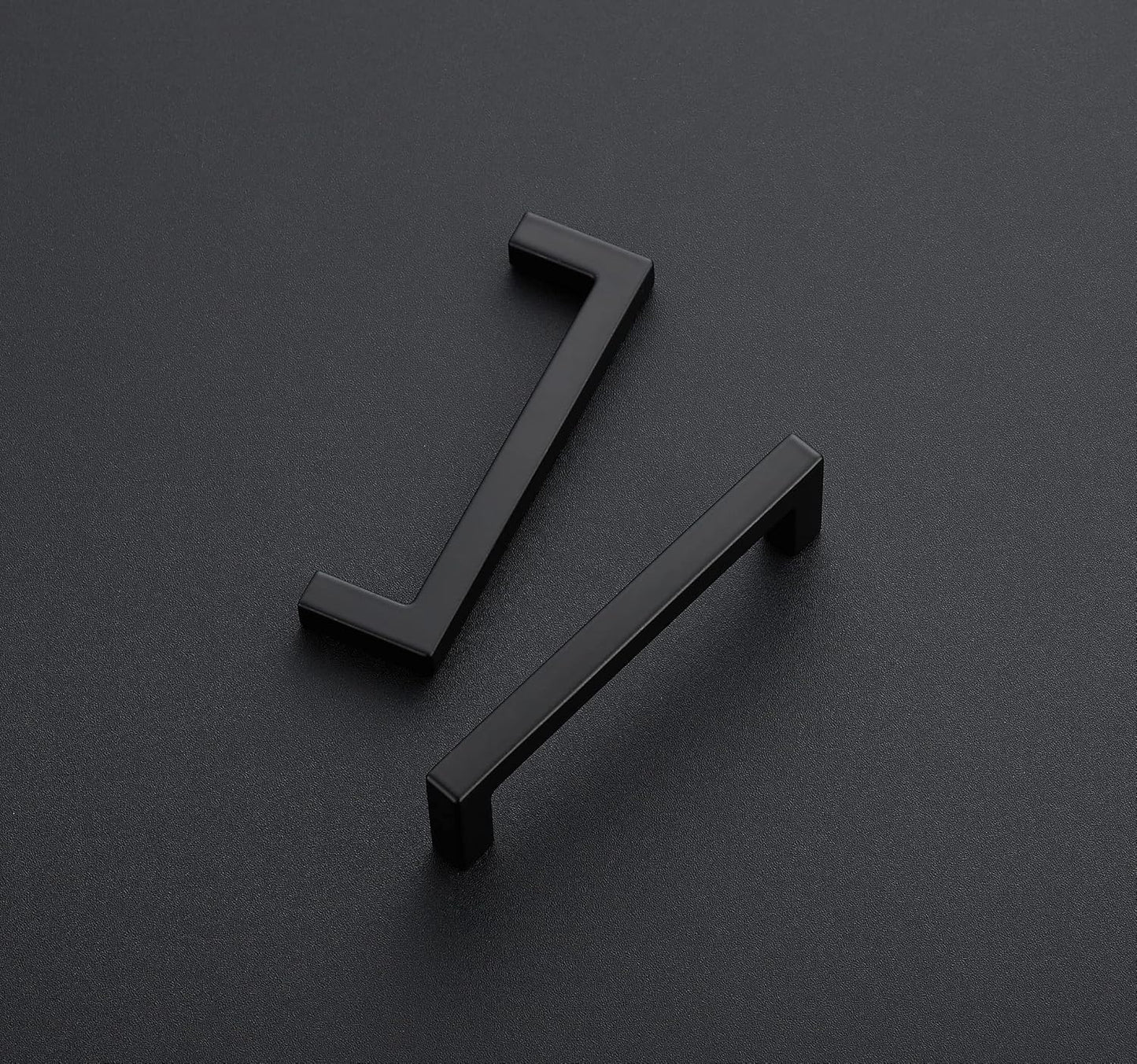 Ravinte 10 Pack Black Drawer Pulls - 3.5 Inch Slim Square Bar Kitchen Handles Matte Black Cabinet Pulls